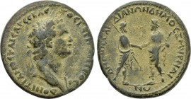 LYDIA. Sardes. Domitian (81-96). Ae. 'Alliance' with Smyrna issue.