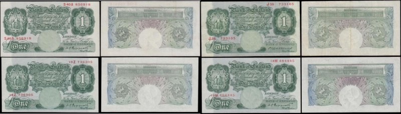 Bank of England 1 Pounds Green Britannia medallion examples circa 1930-40's (4) ...