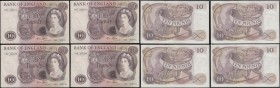 Ten Pounds Fforde Lion & Key B316 Brown issued 1967 (4) a consecutively numbered single prefix type for this cashier set serial numbers A88 382184 - A...