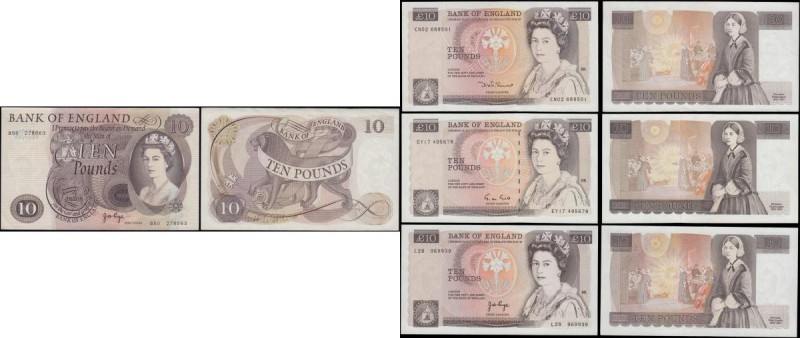 Bank of England ( 4) a selection of 10 Pounds 1970-80's various different cashie...