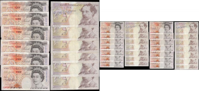 Ten Pounds Kentfield QE2 pictorial & Charles Dickens B369 Orange-brown Denominat...