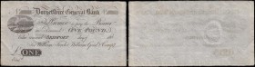 Dorsetshire General Bank, Bridport One Pound unissued remainder circa 1809-12 For William Fowler, Willam Good & Co. (Outing 290a; Grant 441), a pleasi...