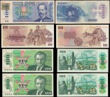 Czechoslovakia & Czech Republic 1970-80s issues (4) comprising Czechoslovakia (3) all about UNC - UNC including examples of the last notes before the ...
