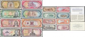 Dominican Republic SPECIMEN Franklin Mint Collectors set Pick CS4 of85 notes -1 to 1.000 Pesos Oro (Similar to Pick 116, 118a-120a, 121, 122a, 123 and...