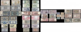Europe Central (24) mixed grades to about UNC - UNC all different notes and various issues and denominations. Comprising Austria (3) including 50 Schi...