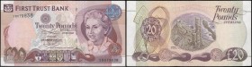 Ireland (Northern) First Trust Bank 20 Pounds Pick 137b (BY NI.422b, PMI FT10) dated 1st May 2007 serial number SB 079838 signature T. McDade, EF or b...