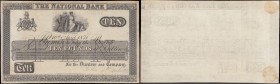 Ireland National Bank Seventh Issue 10 Pounds PROOF Pick 199 (PMI NA37) dated 10th April 1871 with 73 branches in 5 lines at centre, EF pencilled anno...