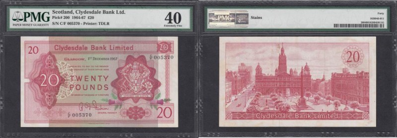 Scotland Clydesdale Bank Limited 20 Pounds Pick 200 (PMS CL23, BY SC323) dated 1...