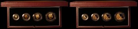 Britannia Gold Proof Set 2007 the 4-coin set comprising &pound;100 One Ounce, &pound;50 Half Ounce, &pound;25 Quarter Ounce and &pound;10 One Tenth Ou...
