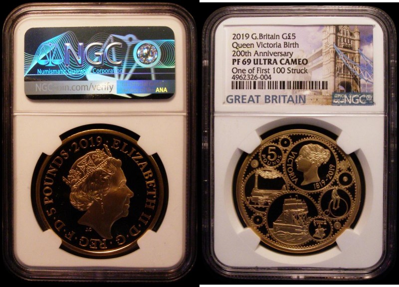 Five Pound Crown 2019 200th Anniversary of the Birth of Queen Victoria, the reve...