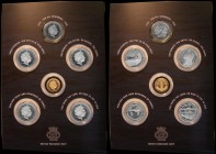Gibraltar -The Battle of the Atlantic 1939-1945 a 6-coin set comprising Gold Quarter Crown 2016 In Gratitude to the Merchant Navy, 7.78 grammes of .99...