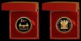 South Africa Medallic One Ounce 1994 Nelson Mandela Presidential Inauguration .999 Gold Proof, some very small flecks of toning visible under strong m...