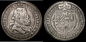 Austria Thaler 1605 Rudolf II KM#37.2 Near Fine/Fine ex-mount