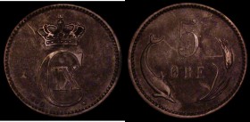 Denmark 5 Ore 1890 KM#794.1 Good Fine, Rare