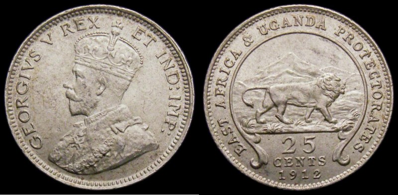 East Africa 25 Cents 1912 KM#10 UNC