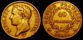 France 40 Francs Gold 1811A KM#696.1 Fine with some small scuffs on the rim and on the edge before DIEU