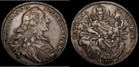 German States - Bavaria Thaler 1770 KM#519.1 About VF/VF the reverse with the minor adjustment lines often associated with this issue, a pleasing and ...