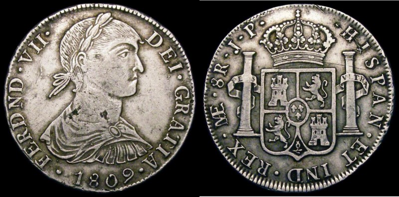 Peru 8 Reales 1809 LIMAE JP, Obverse with large (imaginary) bust right KM#105.2 ...