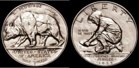 USA Half Dollar Commemorative 1925S California 75th Anniversary of the Statehood, Breen 7465 Bright GEF