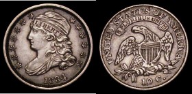 USA Ten Cents 1834 Large perfect 4 in date, Large D in UNITED, the D from a font originally intended for use on the Half Dollar, this rare variety dis...