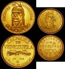 Venezuela Gold (2) 5 Bolivares undated (c.1962) Inter-Change Banks-Suiza 16th Century Chiefs - Naiguata X#MB125 Lustrous UNC, 20 Bolivares undated (c....