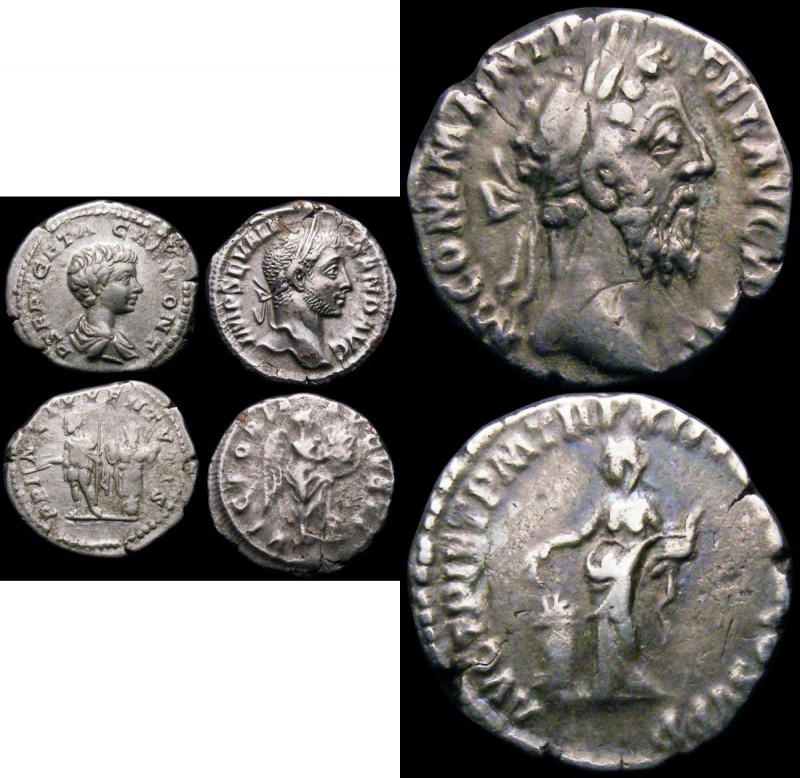 Roman Denarius (3) Commodus 186-187AD Rev. Pietas standing left RIC 146 Good Fin...