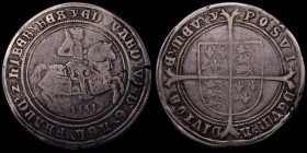 Crown Edward VI 1551 S.2478 mintmark y legends Fine and bold, the King on horseback and shield Near Fine with some weakness of strike, two small edge ...