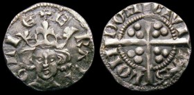 Farthing Edward I ER ANGLIE legend, no inner circle, Class 5 with crude wide crown, bust to edge of coin, Reverse: CIVITAS LONDON S.1446B, 0.36 gramme...