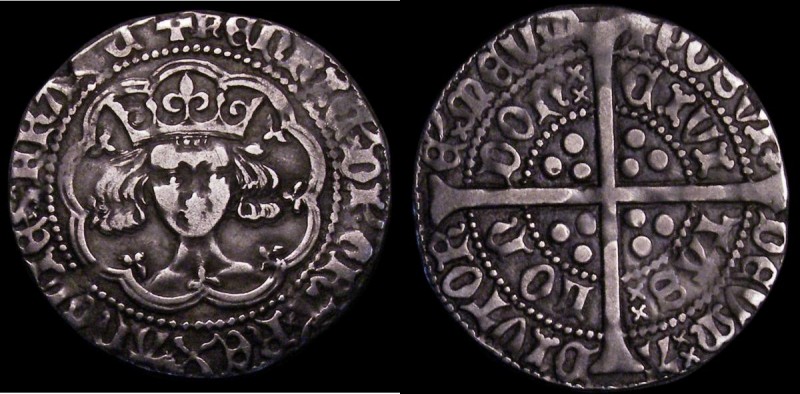 Groat Henry V Class G S.1767, North 1388, 3.81 grammes, better than Fine and eve...