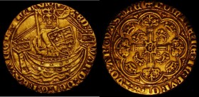 Half Noble Edward III Treaty Period, Saltire before Edward, Curule-shaped X S.1506, North 1231 mintmark Cross Potent, 3.35 grammes Good Fine or slight...