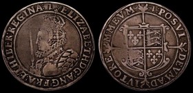 Halfcrown Elizabeth I Seventh issue S.2583 North 2013, mintmark 1, some small weak areas, approaching VF with a small edge nick around 3 o'clock, Rare...