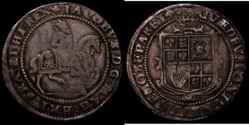 Halfcrown James I Third Coinage, Plume over shield S.2667, North 2123, mintmark Trefoil, 14.84 grammes, Fine with bold legend, some graffiti behind th...