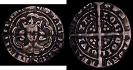 Halfgroat Edward III Fourth Coinage, Pre-Treaty Period S.1570 mintmark Cross 3 Fine