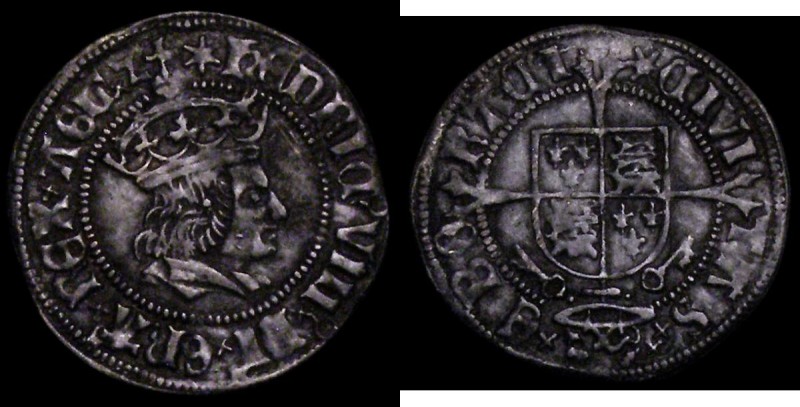 Halfgroat Henry VII First Coinage, Archbishop Wolsey, York Mint, Keys and Cardin...