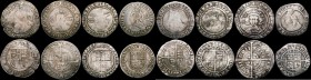 Hammered a small group (8) Shillings (3) Edward VI Fine Silver Issue, (1551-1553) Mintmark Tun. James I Second Coinage, Third Bust mintmark Rose, S.26...