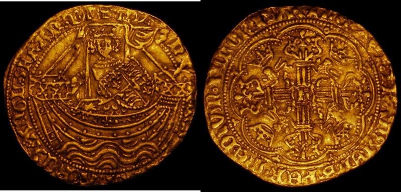 Noble Henry VI First Reign Annulet issue, Annulet by sword arm, and in one spand...