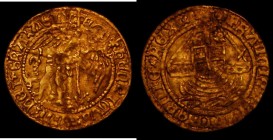 Quarter Angel Henry VIII Third Coinage, Angel wears armour, S.2304, North 1832, mintmark Lis, 1.20 grammes, Fine or better, lightly creased with a ver...