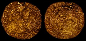 Quarter Noble Edward III Transitional Treaty Period S.1501 mintmark Cross Potent, Reverse: Pellet in centre, 19.2 grammes, Fine or slightly better, li...