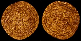 Quarter Noble Edward III Treaty Period, London Mint, Reverse with Lis in centre S.1510 Fine, short of flan and weighing 1.60 grammes