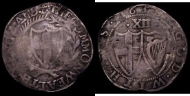 Shilling 1658 Commonwealth, No Stop after ENGLAND, ESC 998A, Bull 165, mintmark Anchor, the last digit of the date weak, confirmed by the mintmark, a ...