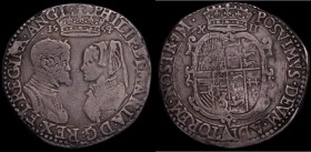 Shilling Philip and Mary 1554 English titles only, with mark of value S.2501, North 1968 some surface marks, otherwise About VF with grey tone, comes ...