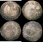 Shillings Charles I (2) Group 3a, No inner circles, S.2972, no stops on obverse mintmark Crown Fine, the reverse better, the obverse with a long cross...