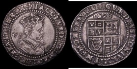 Sixpence James I Third Coinage 1623 S.2670, North 2126, mintmark Lis About VF with a few old light scratches, comes with ticket