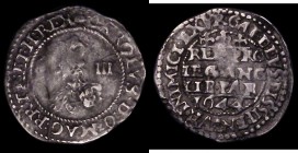 Threepence Charles I Oxford Mint 1644 S.2994, North 2470 mintmark Lis, overall Good Fine with weakness on the King's face and correspondingly so on th...
