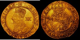 Unite Charles I Group D, Fifth Bust with falling lace collar, smaller bust with unjewelled crown, S.2692, North 2153 mintmark Anchor, 8.94 grammes, so...