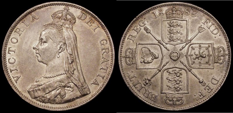 Double Florin 1888 Inverted 1 in VICTORIA ESC 397A EF or near so with some light...