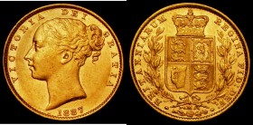 Sovereign 1887M Young Head, Shield Reverse, Marsh 68, NEF/EF the reverse with good lustre, one of the finest we have handled of this date and type. Ve...