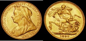 Sovereign 1899M Marsh 159 EF/GEF and lustrous with some contact marks