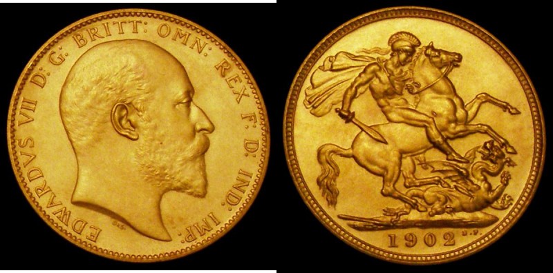 Sovereign 1902 Matt Proof S.3969 nFDC with a small nick on the reverse