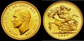 Sovereign 1937 Proof S.4076 Lustrous UNC with some hairlines, retaining some original mint brilliance